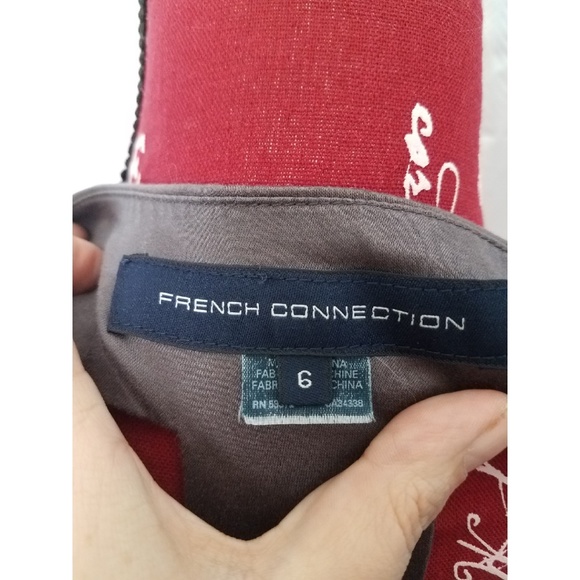 French Connection Tuxedo Party Cocktail Dress sz 6 - Picture 7 of 7